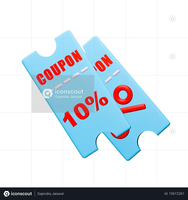 Bon de réduction de 10%  3D Icon