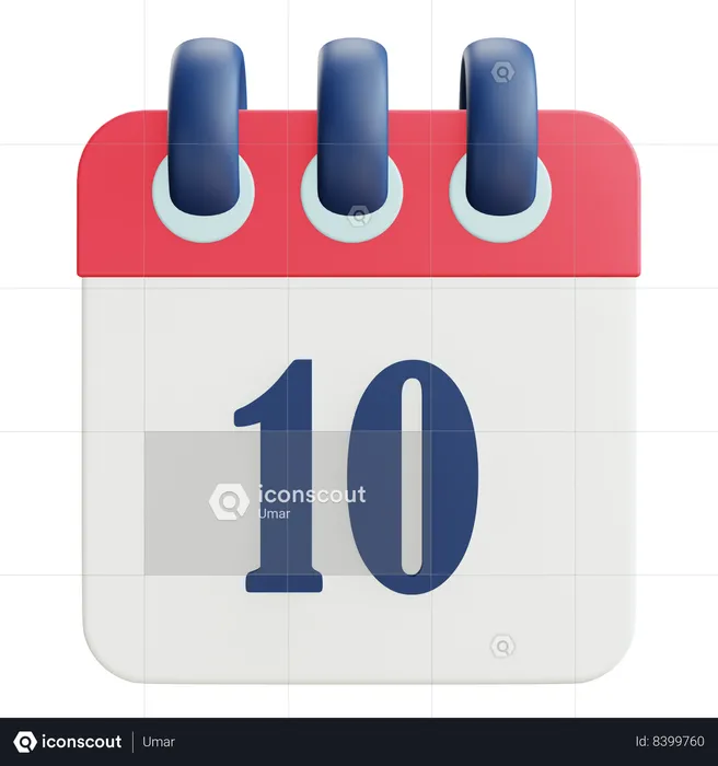 10 data  3D Icon