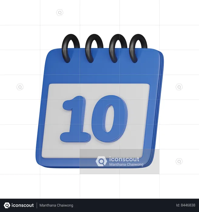 10 data  3D Icon