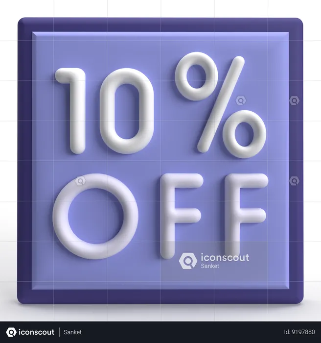 10% de desconto  3D Icon