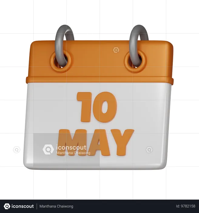 10 May  3D Icon