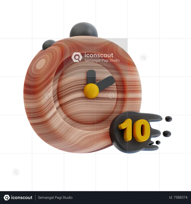 10 Minutes Stopwatch  3D Icon