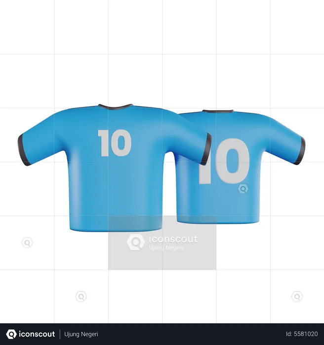 10 Number Jersey  3D Icon