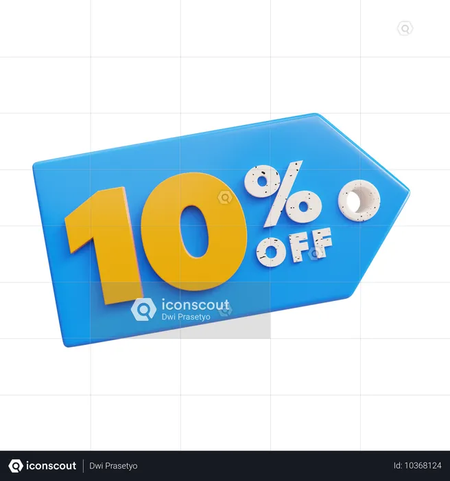 10% de desconto  3D Icon