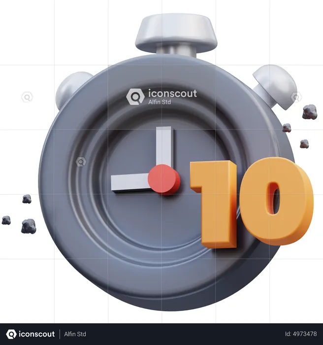 10 Second Timer  3D Icon