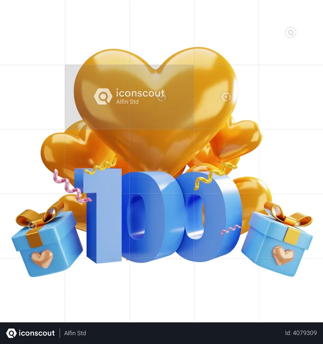 100 aniversario  3D Illustration