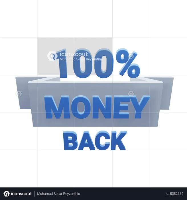 100% do dinheiro de volta  3D Icon