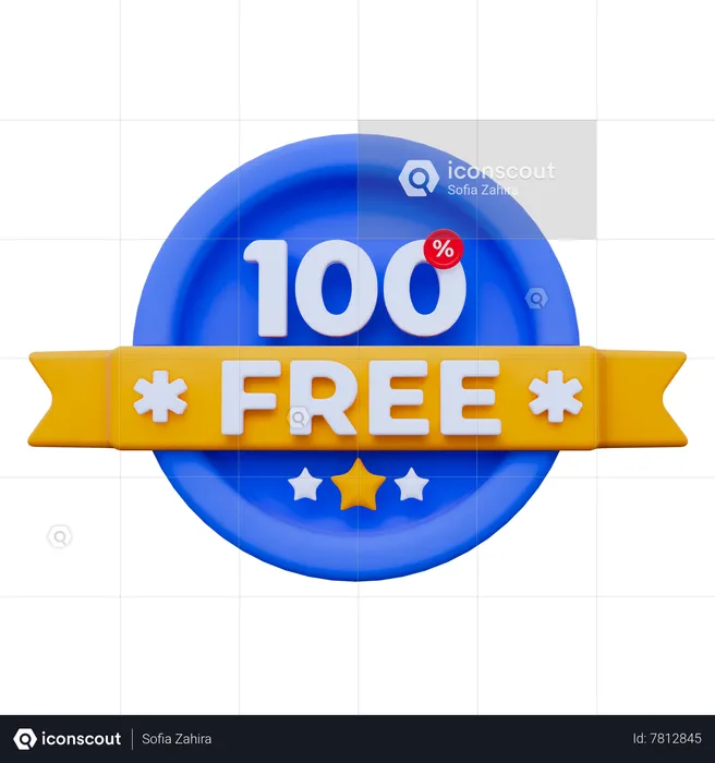 100% Free  3D Icon