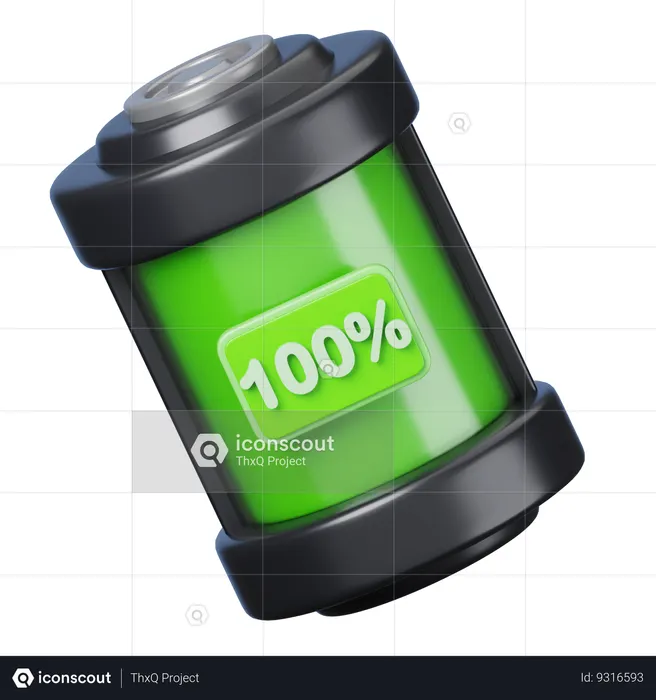 100 Percent Battery  3D Icon