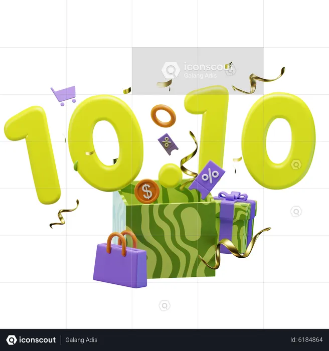 10.10 Sinal de Venda  3D Icon