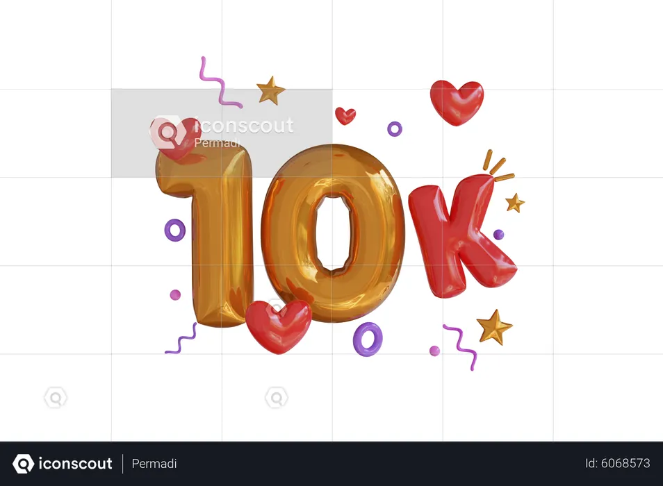 10K  3D Icon