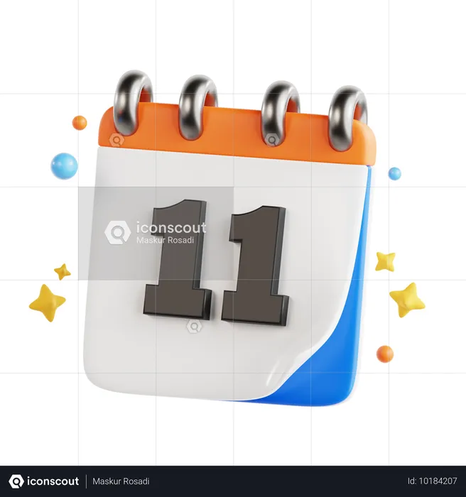 11 data  3D Icon