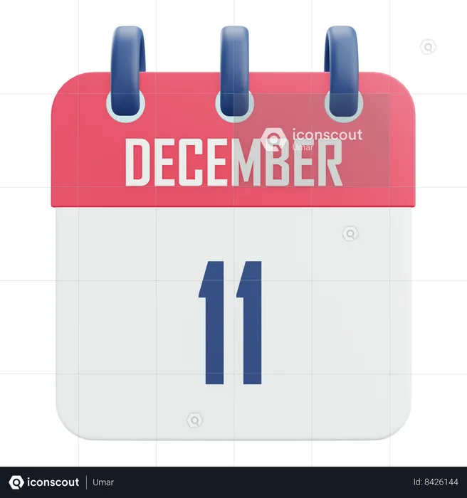 11 de dezembro  3D Icon