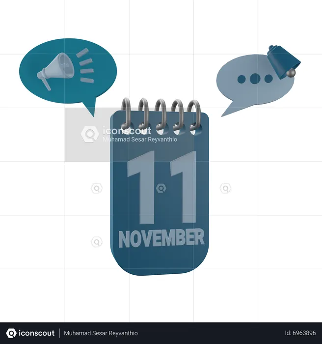 11 de novembro  3D Icon