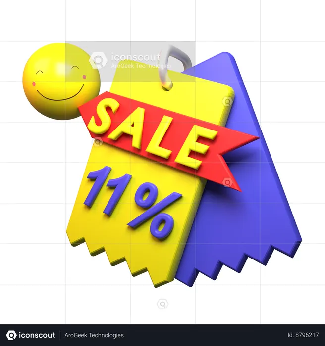 11% Discount  3D Icon