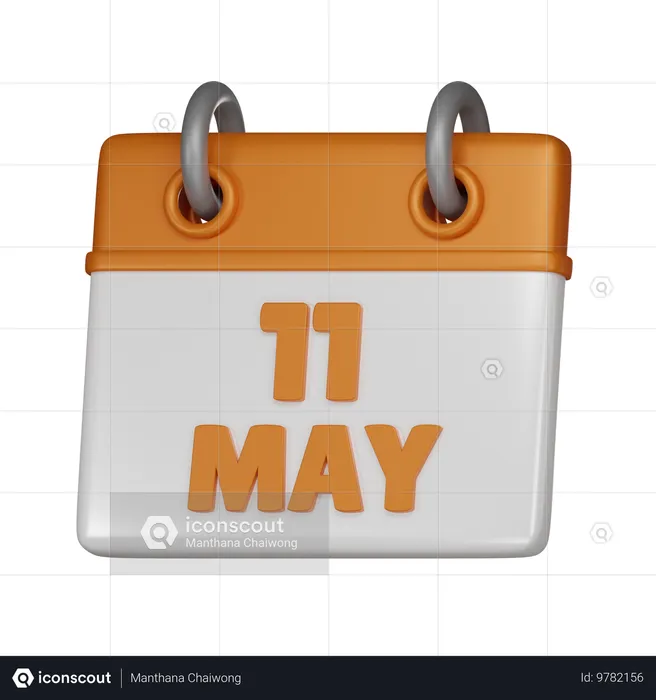 11 mai  3D Icon