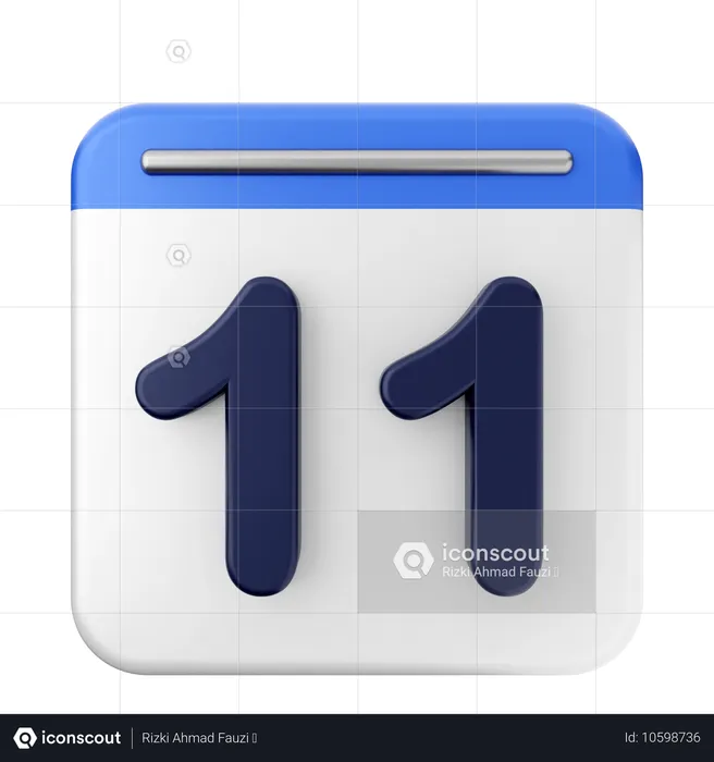 11 Th Calendar  3D Icon