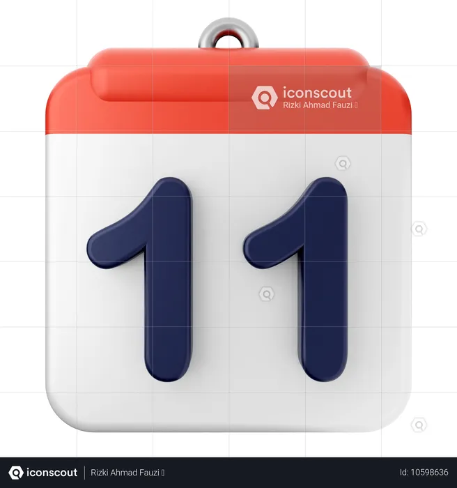 11º Calendário  3D Icon