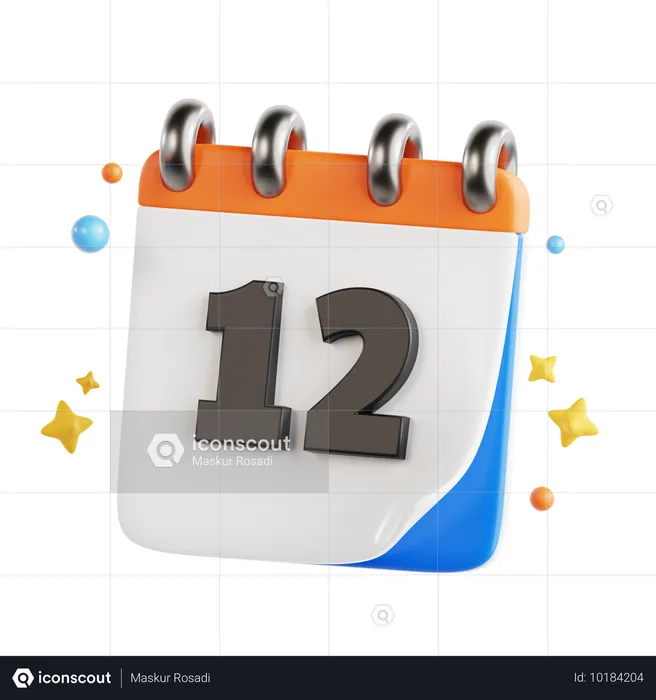 12 data  3D Icon