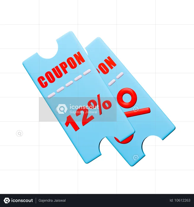 12% Discount Coupon  3D Icon