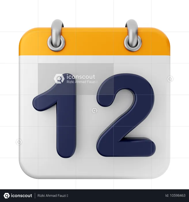 12. Kalender  3D Icon