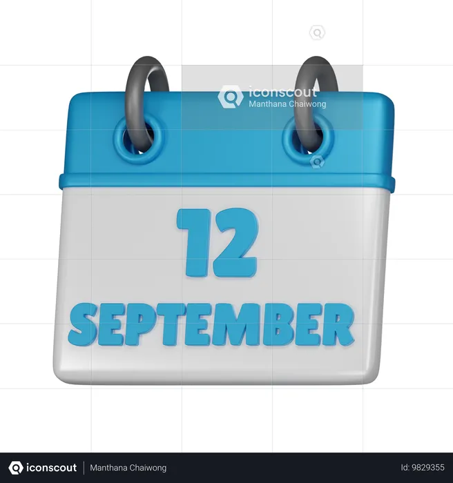 12 September  3D Icon