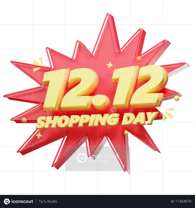 12-12-Shopping-Day  3D Icon