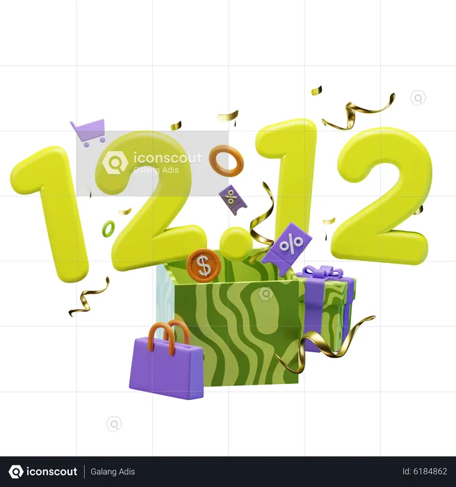 12.12 Señal de venta  3D Icon