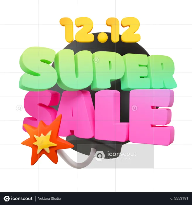 12.12 Súper Venta  3D Icon