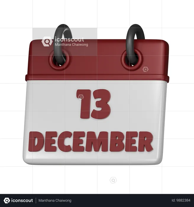 13 décembre  3D Icon