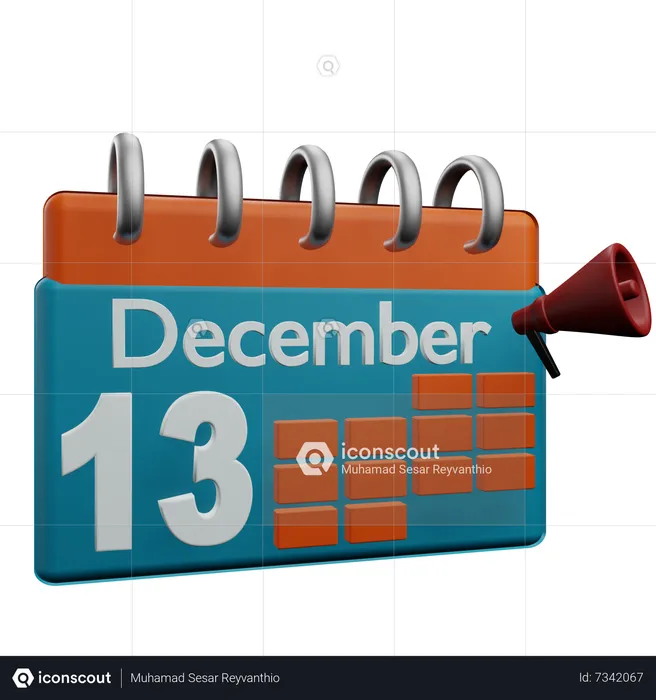 13. Dezember  3D Icon