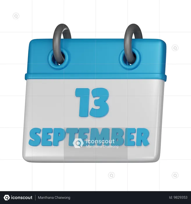 13 septembre  3D Icon