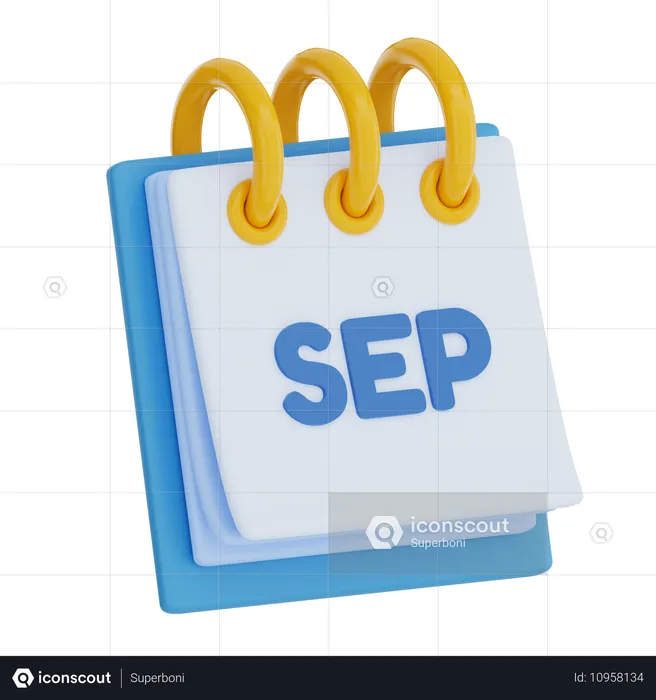 Septembre  3D Icon