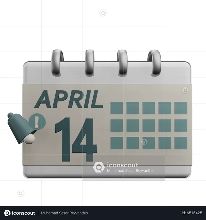 14 april  3D Icon