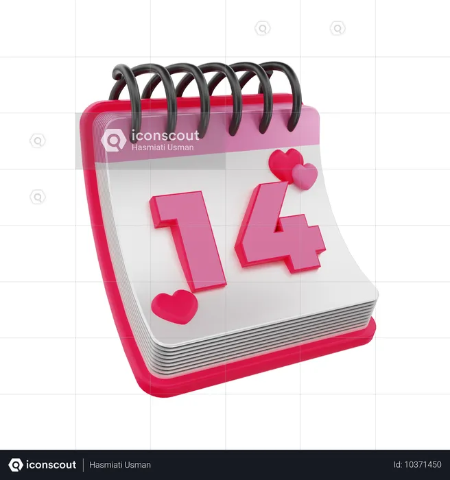 14 de febrero  3D Icon