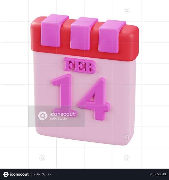 14 de febrero  3D Icon