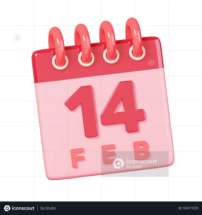 14. Februar  3D Icon