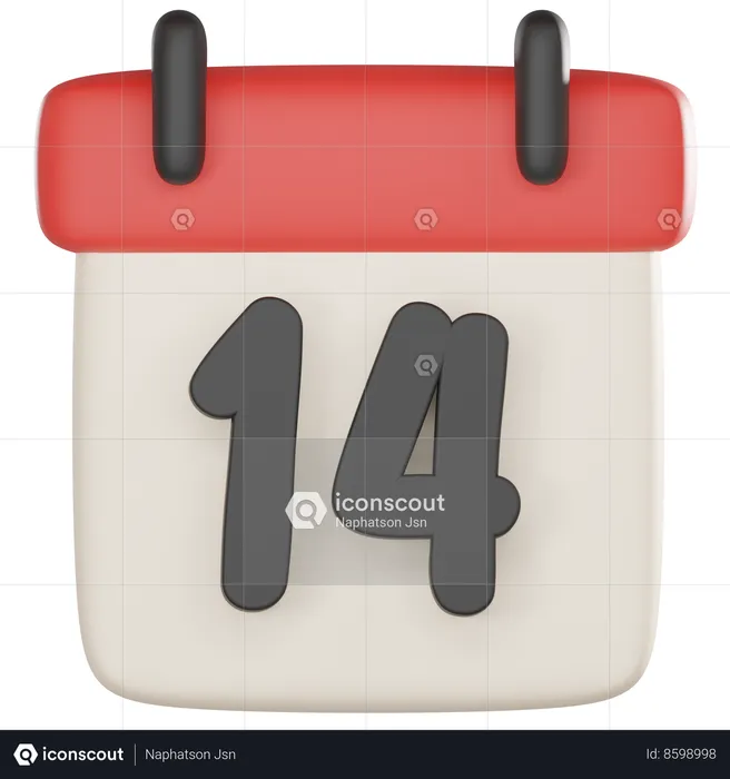 14 février  3D Icon