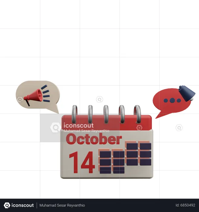 14 octobre  3D Icon