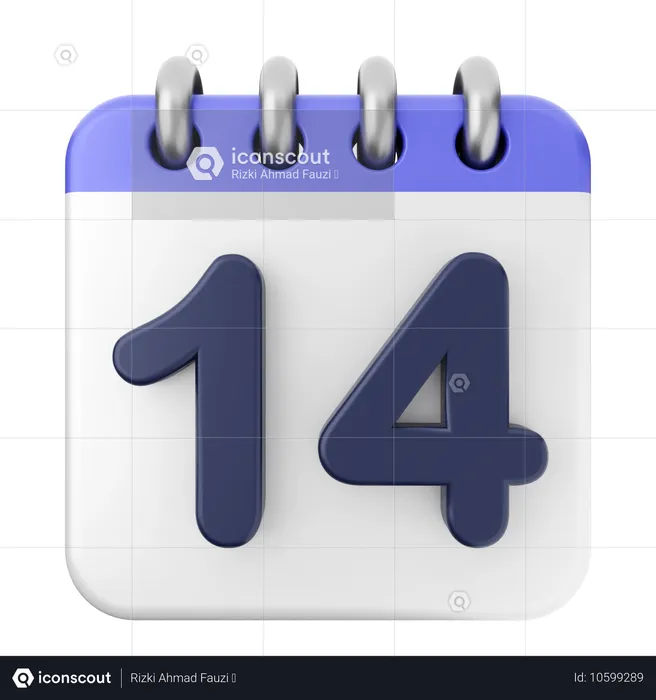 14ème calendrier  3D Icon