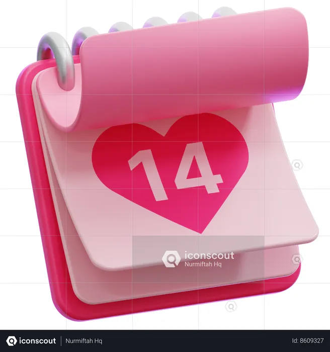 14ème Calendrier Saint-Valentin  3D Icon