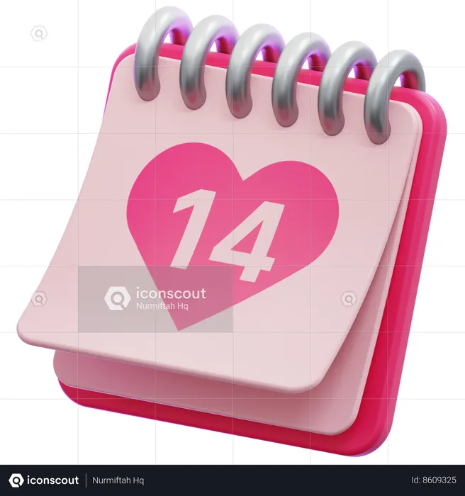 14ème Calendrier Saint-Valentin  3D Icon