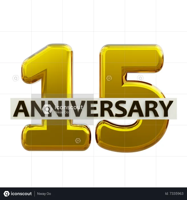 15 aniversario  3D Icon