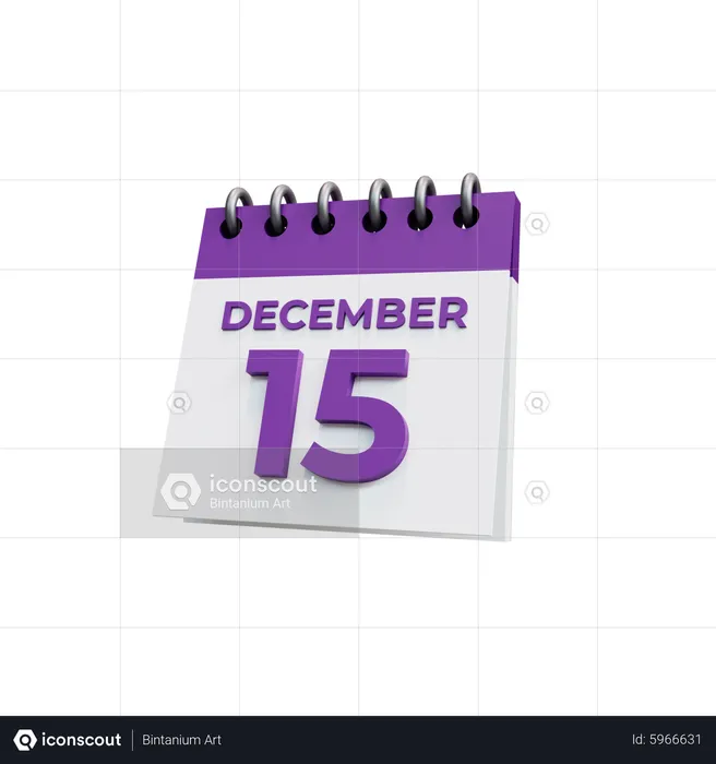 15 de dezembro  3D Icon