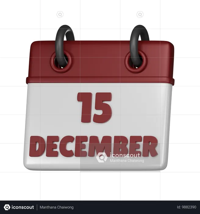 15 décembre  3D Icon