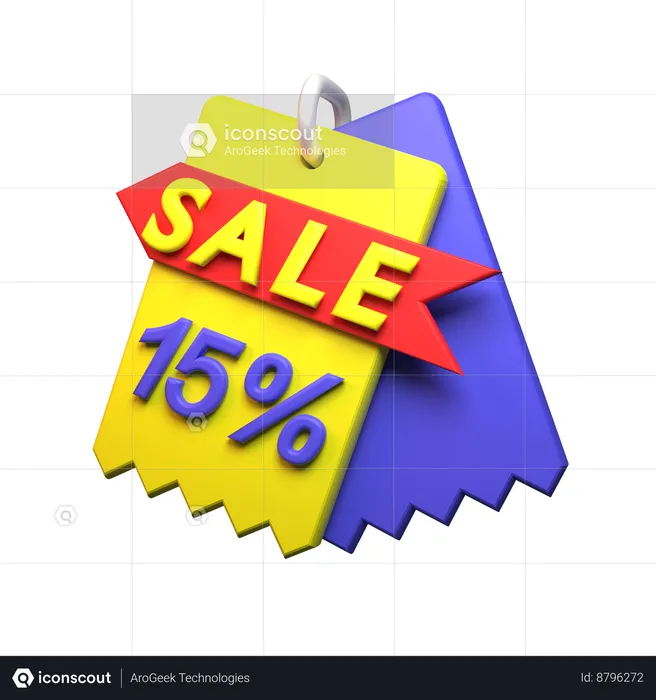 15% de descuento  3D Icon