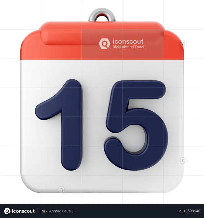 15e calendrier  3D Icon