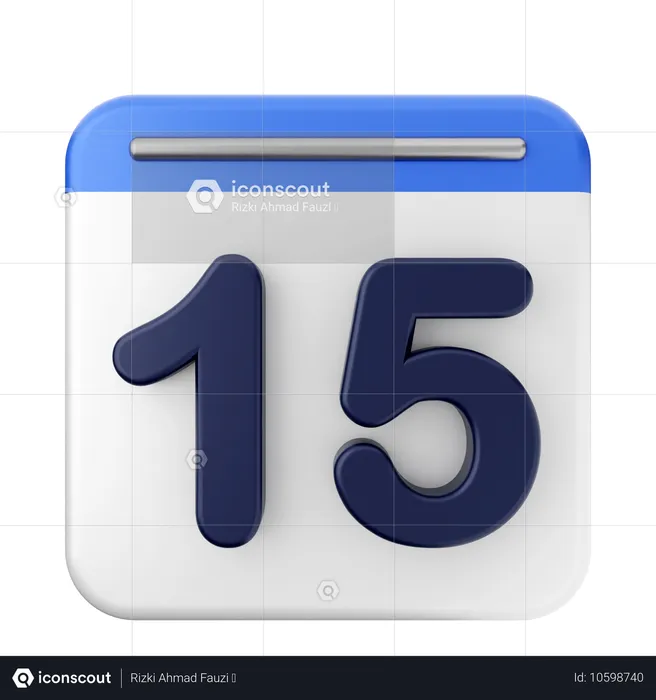 15e calendrier  3D Icon