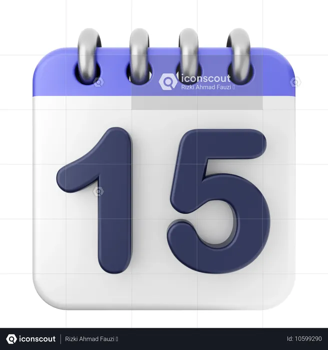 15e calendrier  3D Icon