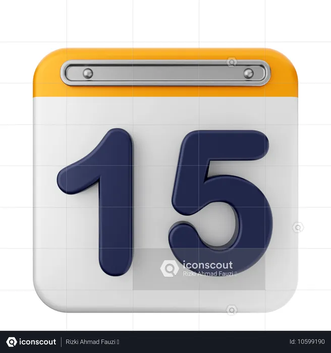 15º calendário  3D Icon